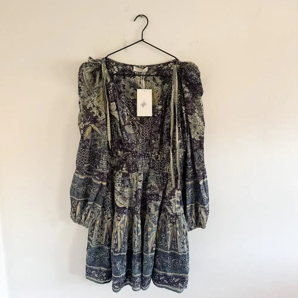 NWT Ulla Johnson Blue Portofino Anika Mini Dress 8